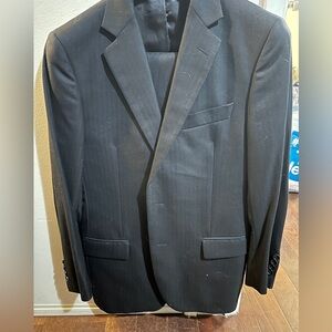 Brooks Brothers Navy Herringbone Suit - 36S